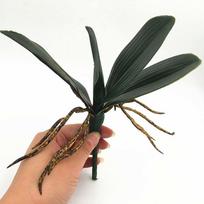 Dirbtinis drugelis orchidėja šilko lapų netikrų gėlių namų vestuvių vakarėlio dekoras 4 leaves