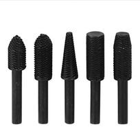 Rotacinis dildžių rinkinys Plieninė dildė 6 mm kotas Drožybos antgalis Dvigubo pjovimo rotacinė dildė Super kieta Metalui Medžiui Šlifavimui Pack of 1 juoda