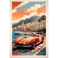 Vintažinis autosporto plakatas Vintažinių lenktynių plakatų kolekcija Sienų dekoras Drobės tapyba Retro baro namų kambario dekoracija Sieninė tapyba Dovanos 21cm×30cm NoFrame