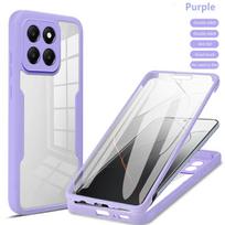 360 Apsaugos Dėklas Xiaomi POCO X3 NFC X4 X5 Pro POCO M2 M3 M4 Pro Poco C3 F3 F5 Pro Smūgiams Atsparus Dvigubas Viso Kūno Dangtelis For POCO X3 violetinė