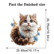 Cute Cat Wall Stickers Self Adhesive Vinyl Decoration for Kids Room Bathroom Cabinet Toilet Home Decor Removable Peel and Stick 30x30CM gray