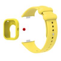 2 viename dėklas + dirželis Redmi Watch 5/4 laikrodžiui Aukštos kokybės silikoninis laikrodžio apsauginis korpusas ir apyrankė Viena spalva Redmi Watch 4 For Redmi Watch 5 4