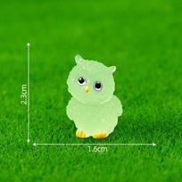 Švytinčios Mielos Pelėdos Figūrėlės Sodo Kraštovaizdžio Dekoravimo Aksesuarai Mikro-kraštovaizdžio Maži Papuošimai cute owl žalia