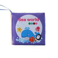 Minkšta tyli kūdikio audinio knyga Ankstyvojo ugdymo žaislas Gyvūnų atpažinimo mokymasis Sea world