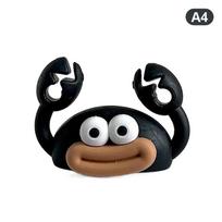Animacinių filmų krabų kabelių laikiklis darbalaukio vyniotuvo vielos laikiklio laikiklis Lipnus vielos stovas Creative Data Cable valdymo klipas black