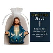 Yousheng Kišeninis Hug Jėzus Dovana Palaiminimas Jėzus Maldos Figūrėlė su Kortele Krikščioniškas Kišeninis Hug Atminimo Dovanėlė Religinės Tikėjimo Ornamentas Krikščioniškoms Dovanoms 1pc B