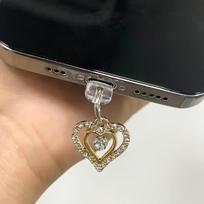 Meilės kalnų krištolo mobiliojo telefono dulkių kamštis, geras sandarinimas, pagamintas iš aukštos kokybės ir patvarių medžiagų For iPhone5-14 auksas