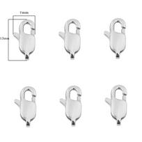 Stainless Steel Lobster Clasps Hooks Chain For Bracelet Necklace Connectors DIY Jewelry Making Findings Supplies 7x13mm 1pc white