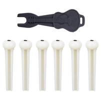 Acoustic Guitar Bridge Pins with Bridge Pin Puller Set Bass Guitar Bridge Pegs Stringed Instruments String Nail Remover black