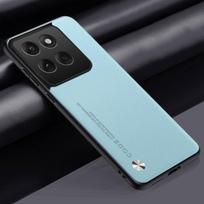 Prabangus PU odos dėklas Motorola Moto Edge 70 galiniam dangteliui Silikoninis pilnos apsaugos telefono dėklas Motorola Edge 70 Edge70 5G Moto Edge 70 dangaus mėlyna spalva