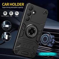 For Samsung Galaxy S25 FE Plus Ultra Edge A06 A07 A16 A17 A26 A36 A56 4G 5G Phone Case, Armor Rotating Ring Shockproof Cover Galaxy S25 juoda