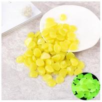 Luminous Stones Glow Glowing In The Dark Pebbles Stones Outdoor Walkways Home Garden Yard Decor Fish Tank Pebble Rocks 50Pcs geltona