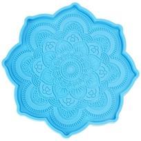 Silikoninė papuošalų gamybos epoksidinė forma dervos liejimo forma dekoratyvinis pasidaryk pats kristalinio agato padėkliuko formelė kūrybingas mandalos puodelis 1 blue