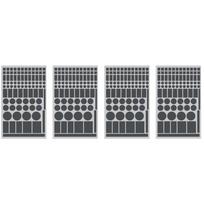4 Sheets Blackouts Sticker For LED Light Sources On AC TV Computer Screens Adhesive Light Blocking Dimming Covers Decal gray