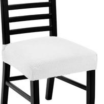 Jacquard Chair Seat Covers Removable Washable Anti-Dust Stretch Spandex Dining Room Upholstered Chair Seat Slipcovers