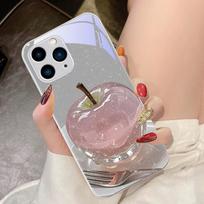 Kristalinis obuolys Rožinis Violetinis IPhone 16 Pro Max 15 Pro 14 13 12 Mini 11 XS M Ax XR 7 8 Plu SE 2022 Grūdinto Stiklo Telefonų Dėklas For iPhone 15 Promax