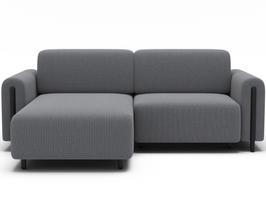 Modulinė sofa Acossta, pilka sp., dešininė, 154 x 244 cm x 95 cm