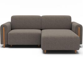 Modulinė sofa Acossta, ruda sp., kairinė, 154 x 244 cm x 95 cm