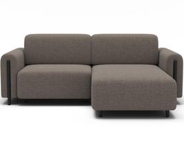 Modulinė sofa Acossta, ruda sp., kairinė, 154 x 244 cm x 95 cm