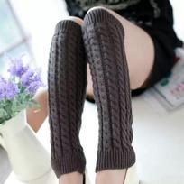 Moterims Mada Žieminiai Nerti Nerti Kojų Šildytuvai Legging Bato Dangtelis 10 Spalvų tamsiai pilka spalva