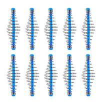 10/30Pcs Spring Coils Inline Methods Feeder Fishing Feeder Baits Cage Easy Use gray
