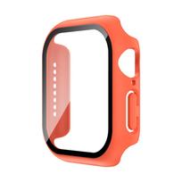 Tempered Glass+Case For Apple Watch 11 10 Cover 46mm 42mm 38mm 40mm 41mm 44mm 45mm Screen Protector for iWatch 9 8 7 6 5 4 SE Series 1 2 3 38MM oranžinė