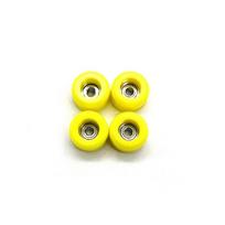 1/4Pcs PU+Metal Fingerboard Wheels Urethane Finger Skate Board Accessory Durable Bearing Wheel 4Pcs yellow