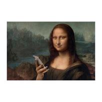 Interesting Mona Lisa Creative Watercolor Canvas Painting Graffiti Funny Posters Wall Art Picture Living Room Home Decor Gifts 20x30cm