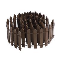 Nuostabi medinė sodo tvorelė, tinkama miniatiūriniams sodams 5x90cm Brown