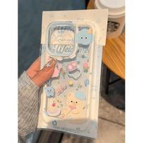 Summer Bear Full-Coverage Soft Case for iPhone 12/13/14/15 Pro Max iPhone 14 Pro gray