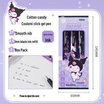 Hello Kitty Sanrio Black Click Pen - Student Exam Special, Smooth ST Nib 0.5mm