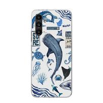 Vandenyno jūrų žvaigždė jūrų vėžlys ryklys telefono dėklas Samsung Galaxy A17 A16 A14 A15 A13 A57 A56 A54 A55 A53 A37 A36 A34 A35 A33 A26 A2 Samsung A14