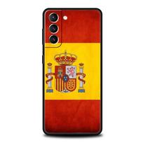 Ispanijos vėliava telefono dėklas, skirtas Samsung Galaxy S25 S24 S23 FE S22 Ultra S20 S21 5G S10 Plus S10E, minkštas juodas dangtelis Samsung S24 FE