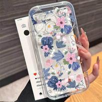 Art Flower Clear Phone Case For iPhone 17 16 15 11 12 14 13 Pro Max Mini X XS XR 7 Plus 17E Shockproof Transparent Cover Fundas iPhone17 Pro