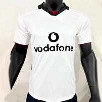 Vintažiniai 2002-03 m. „Manchester United“ išvykos marškinėliai - Trumpomis rankovėmis Retro futbolo marškinėliai XL balta