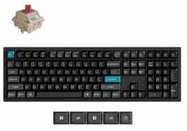 Belaidė kompiuterio klaviatūra Keychron Q6 Ultra 8K Q6U-M1 Keychron Silk POM Red, EN, juoda sp.