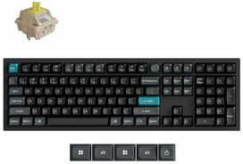 Belaidė kompiuterio klaviatūra Keychron Q6 Ultra 8K Q6U-M4 Keychron Silk POM Banana, EN, juoda sp.