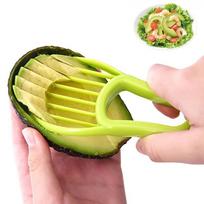 3 In 1 Pulp Separator Plastic Knife Kitchen Vegetable Tools Avocado Slicer Kitchen Gadgets Shea Corer Butter Fruit Peeler Cutter žalia