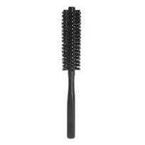Boar Bristle Round Hair Brush Portable Hair Straightening Curling Volumizing Detangling Brush Men Women Hair Comb with Wooden Handle juoda