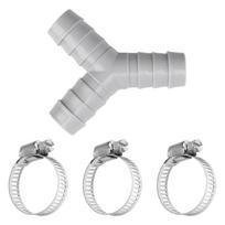 Washing Machine Drain Adapter Y Type Splitter Plastic Texture Perfect for Simultaneous Appliance Connection Fitting pilka