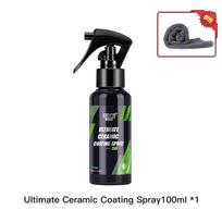 HGKJ S6 Ultimate Ceramic Coating Spray Hydrophobic High Gloss Paint Protection 9H Nano Top Long Lasting Wax Car Care Detail HGKJ-S6-100ML