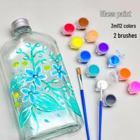Rankų darbo stiklinio butelio amato rinkinys vaikams - Spalvok ir kurk grafiti laimės žvaigždės vazą Glass Bottle Paint