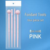 4-Piece Handmade Clay & Fondant Carving Set: Flower Rolling Pin and Petal Stick