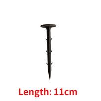 50Pcs Ground Nail Greenhouse Film Fixed Stakes Sunshade Net Tent Camping Windproof Weed Cloth Anchoring Ground Peg 11/16cm 10PCS black