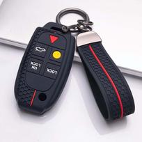 Key Fob Cover for Volvo XC90 XC70 S60 S80 V70 with Keychain Anti-Scratch Guard Shockproof Protection Soft Grip Texture Responsive Button Touch juoda