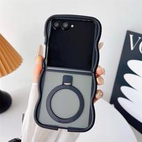 Applicable to Samsung ZFlip7 magnetic suction bracket wave mobile phone case zflip6 skin matte PC folding screen protective case samsung zflip7 juoda