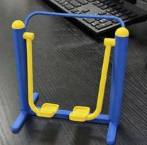 Creative Phone Stand, Assembly Fitness Equipment, Quirky Lazy Stand For Vertical Video Viewing, 3D Printed Desktop Ornament. mėlyna