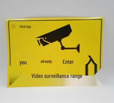 Video Surveillance Warning Sticker: Monitoring Alert Sign 28.5 x 21 cm