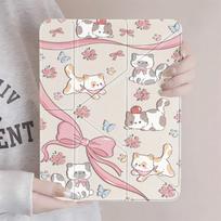 Bow Cat Y Fold Sticker Tablet Protective Case Suitable for iPad 11 Inch Transparent iPad Pro13 with Pen Slot ipad mini6 8.3inch (2021)-8