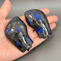 Suitable for Volkswagen Golf 7 GTI DSG shift lever cover shift decoration carbon fiber forged blue foil red foil 3